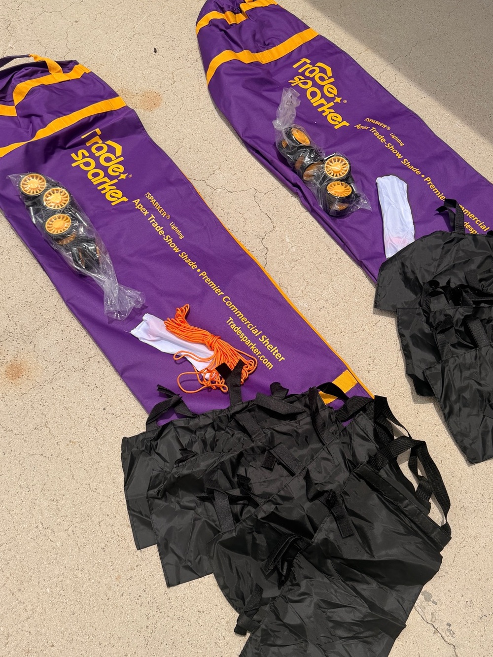Canopy Tent Carry Bags, Weight Bags, Wheels, and Tent Pegs+Rope